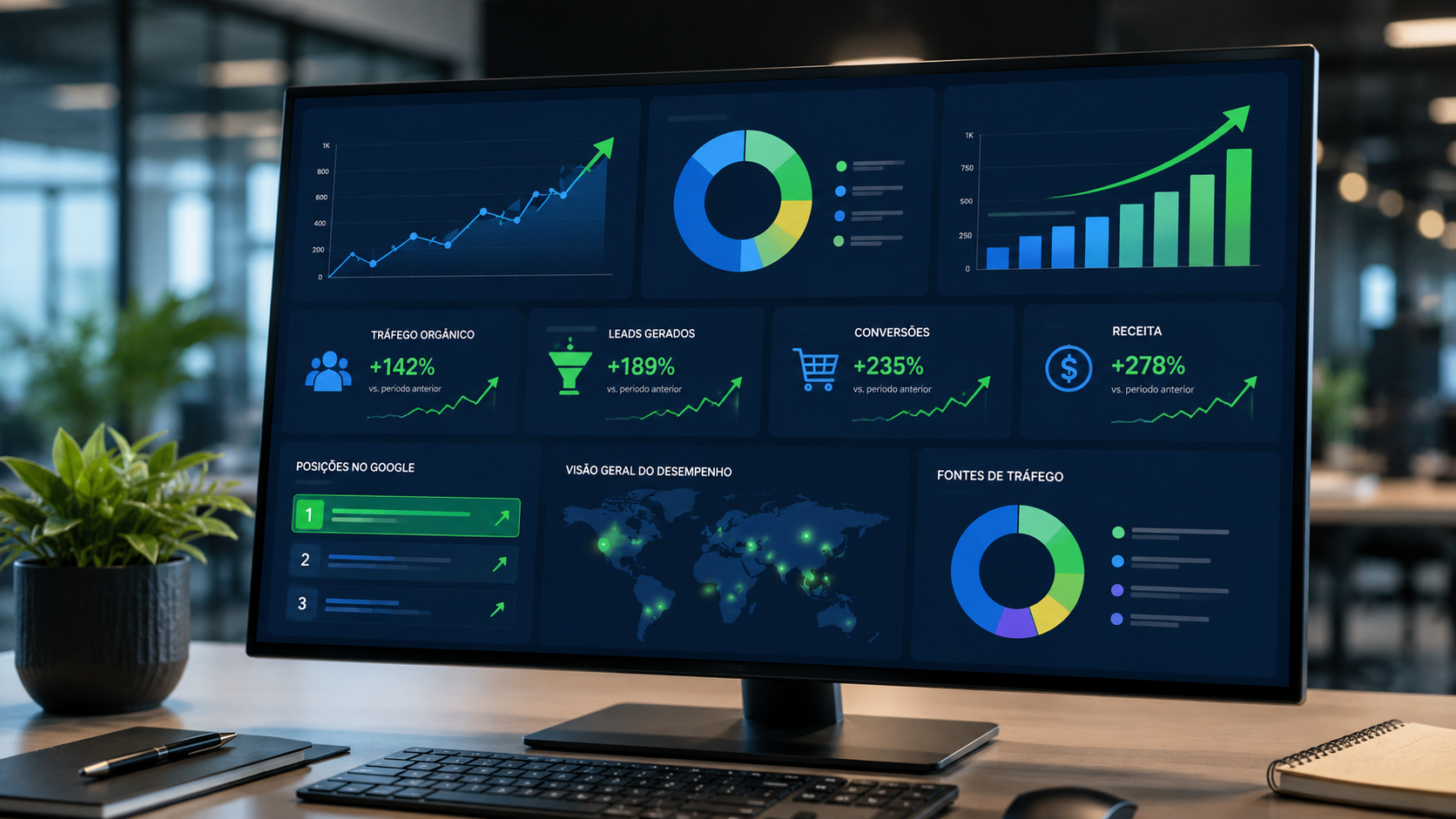 Resultados de SEO e marketing digital da KING Marketing em Marília